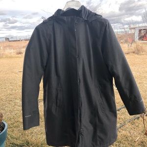 EB Weatheredge raincoat with removable quilted lining, charcoal gray